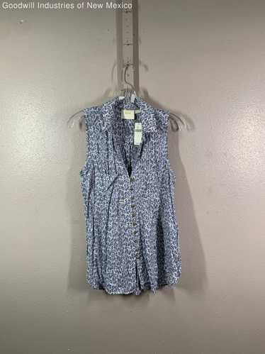 NWT Maeve By Anthropologie Womens Blue Spotted Sl… - image 1