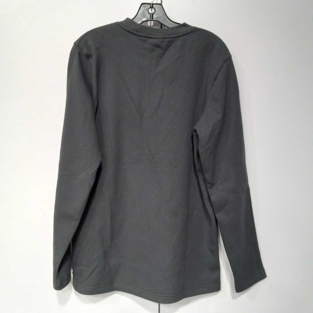 Nike Gray Waffle Knit Long Sleeve Shirt Men's Siz… - image 2