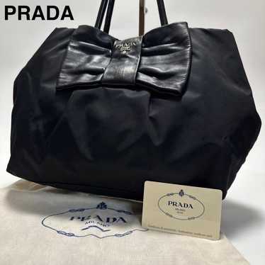 c15 [Excellent Condition] Prada Nylon Leather Ribb