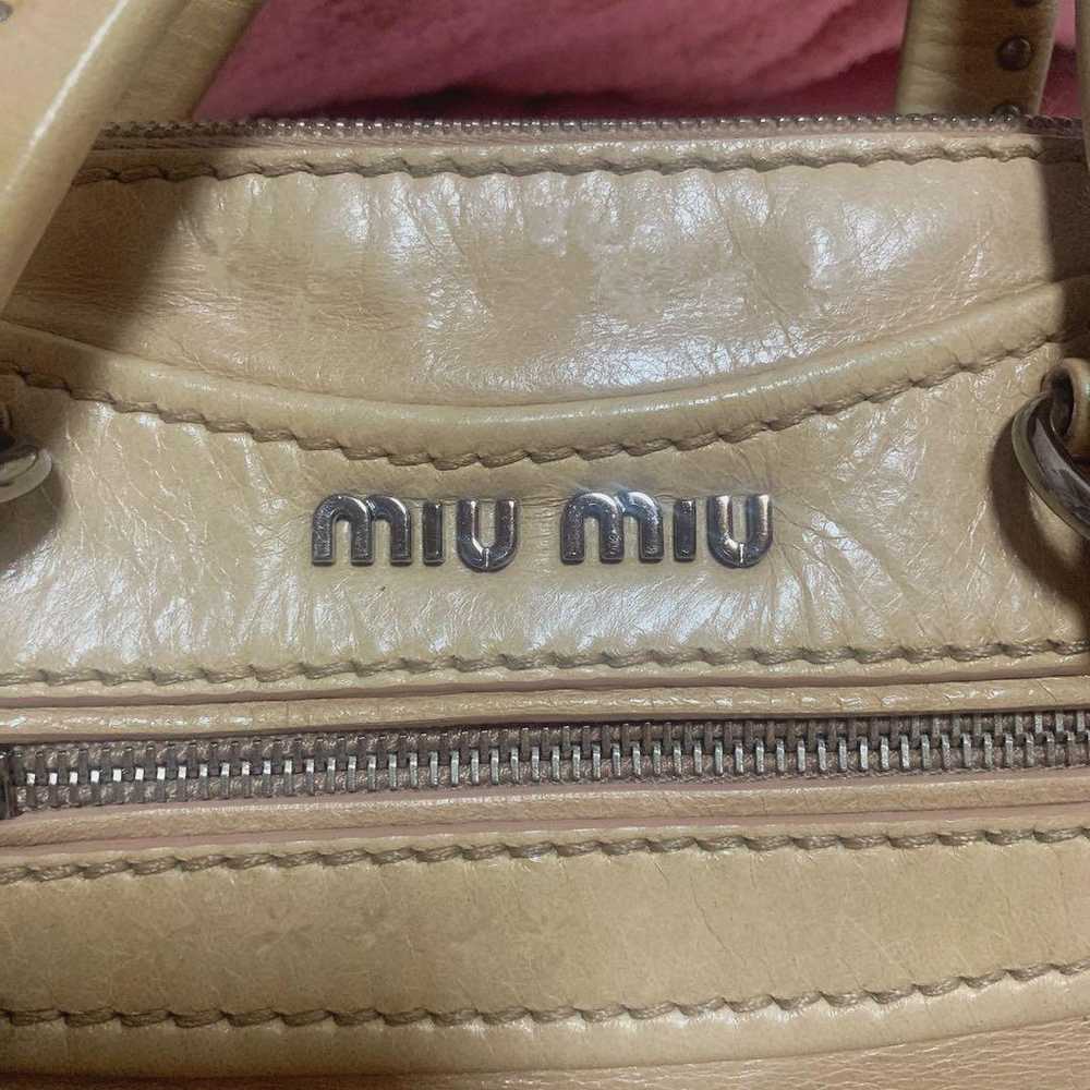 miumiu Silver Heart Charm Leather Bag - image 3