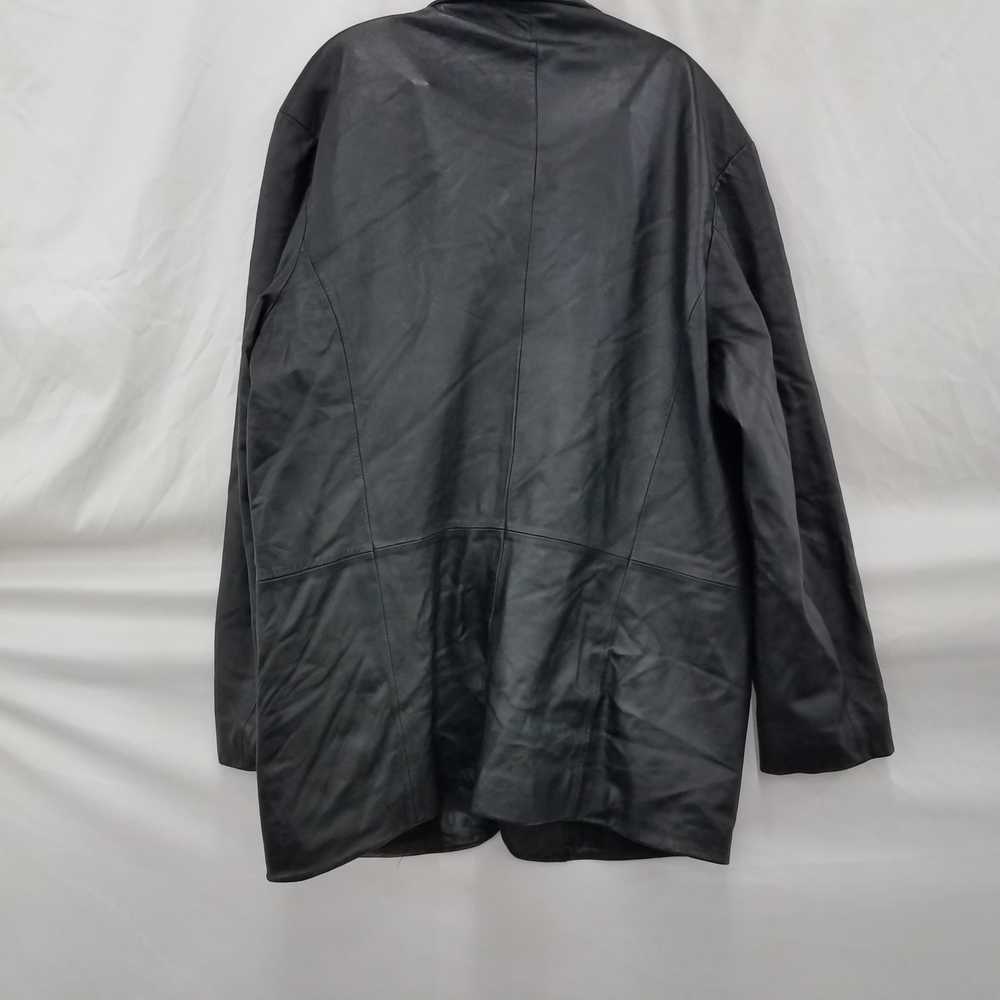 Pendleton Black Leather Coat Size XL Long - image 3