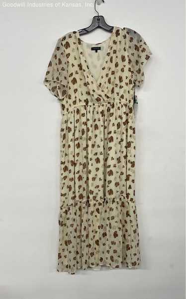 1. STATE 1 State beige animal print Casual Dress -