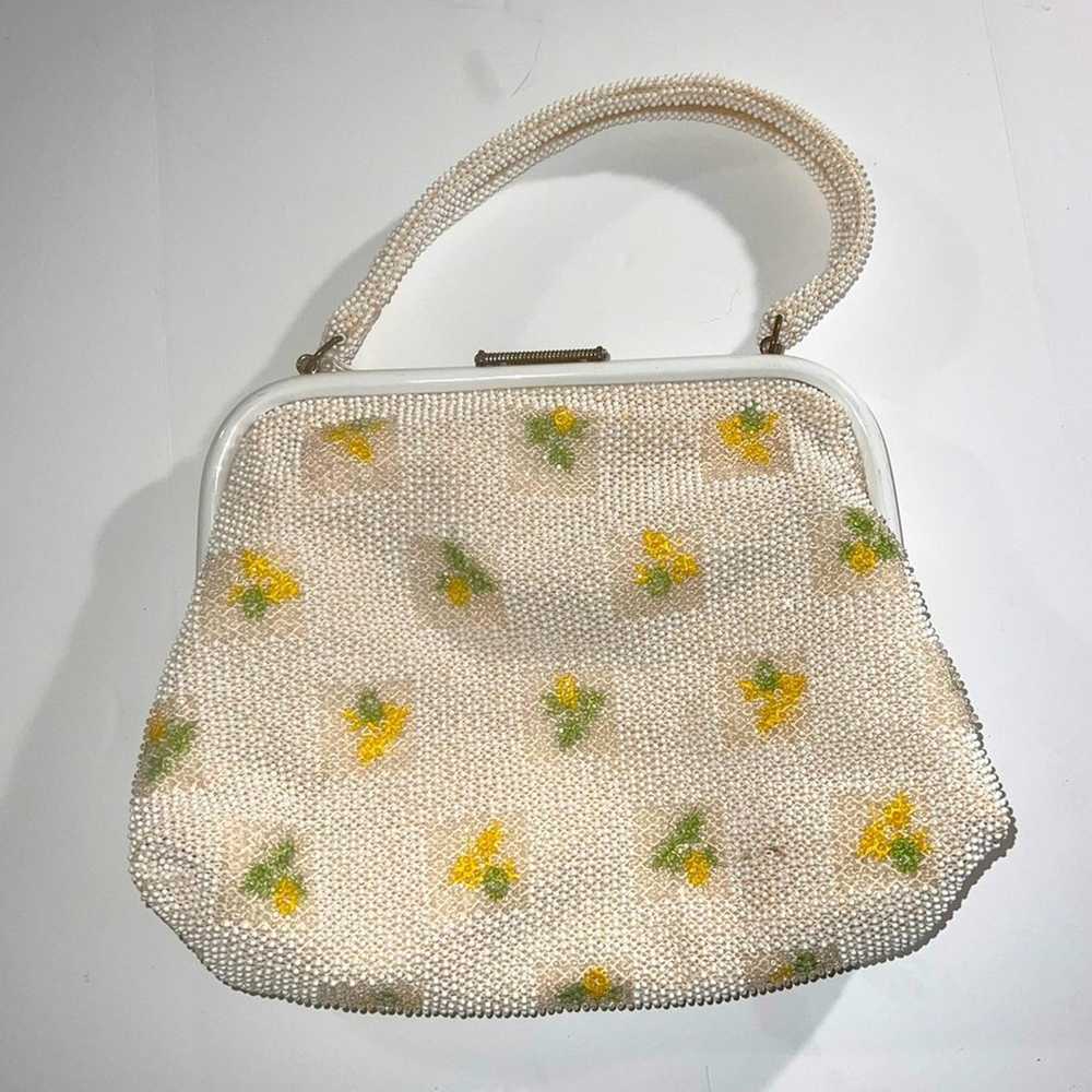 VNTG unique floral beaded handbag - image 1