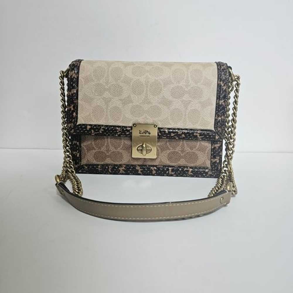 Coach Hutton Shoulder Bag In Blocked Signature Ca… - image 1