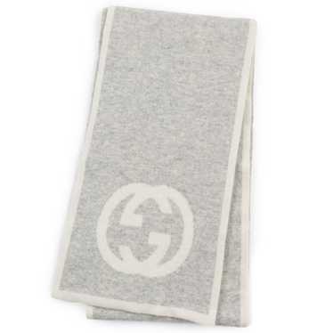 GUCCI Scarf Main: 100% cashmere Ivory gray mens U… - image 1