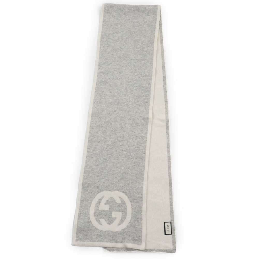 GUCCI Scarf Main: 100% cashmere Ivory gray mens U… - image 3