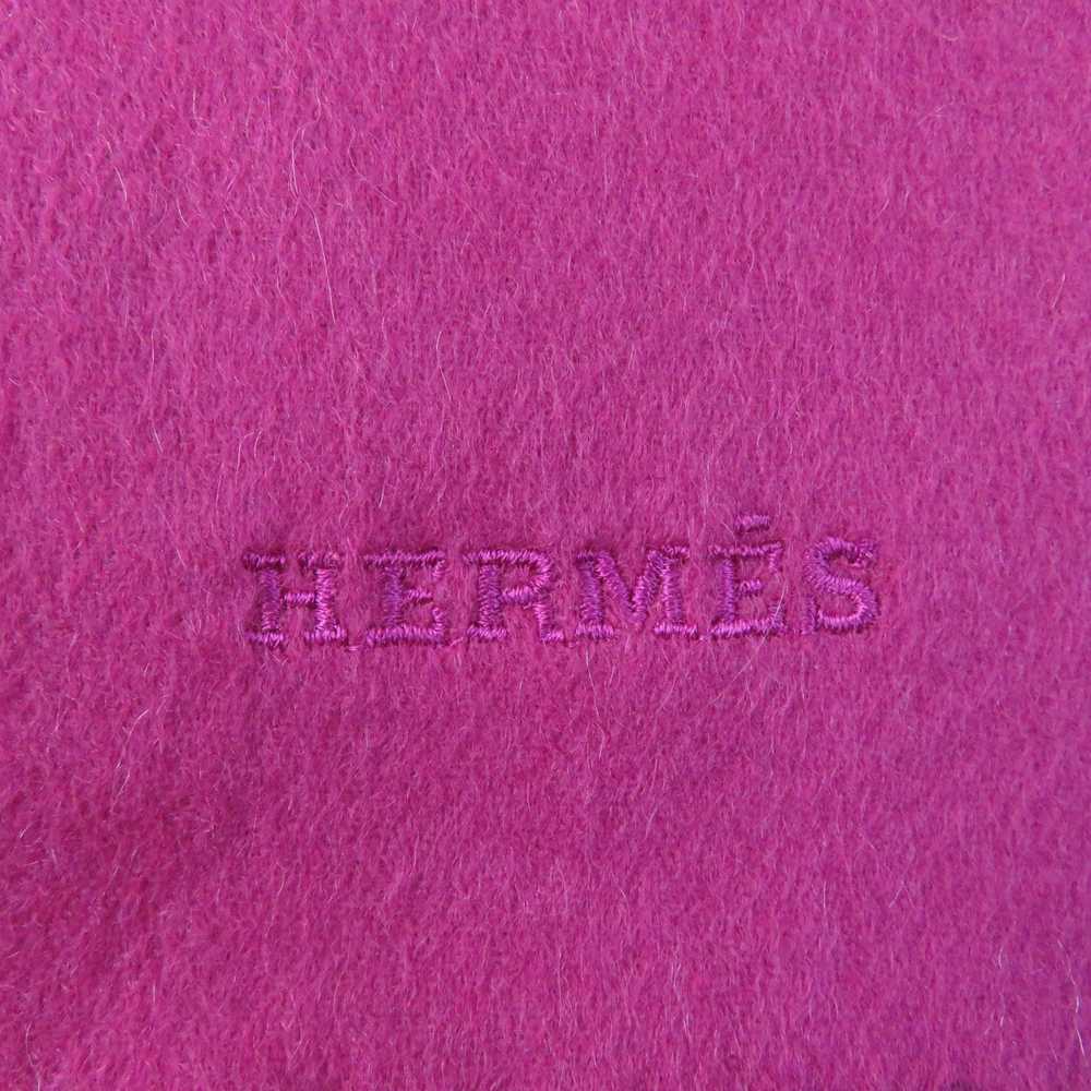 HERMES Scarf Main: 100% cashmere pink Women Used … - image 5