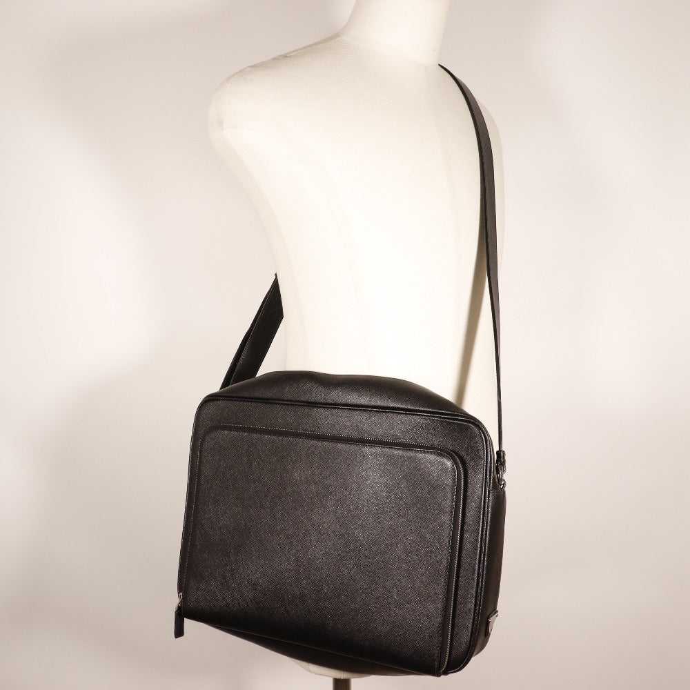 PRADA Shoulder Bag Safiano black Messenger bag me… - image 10