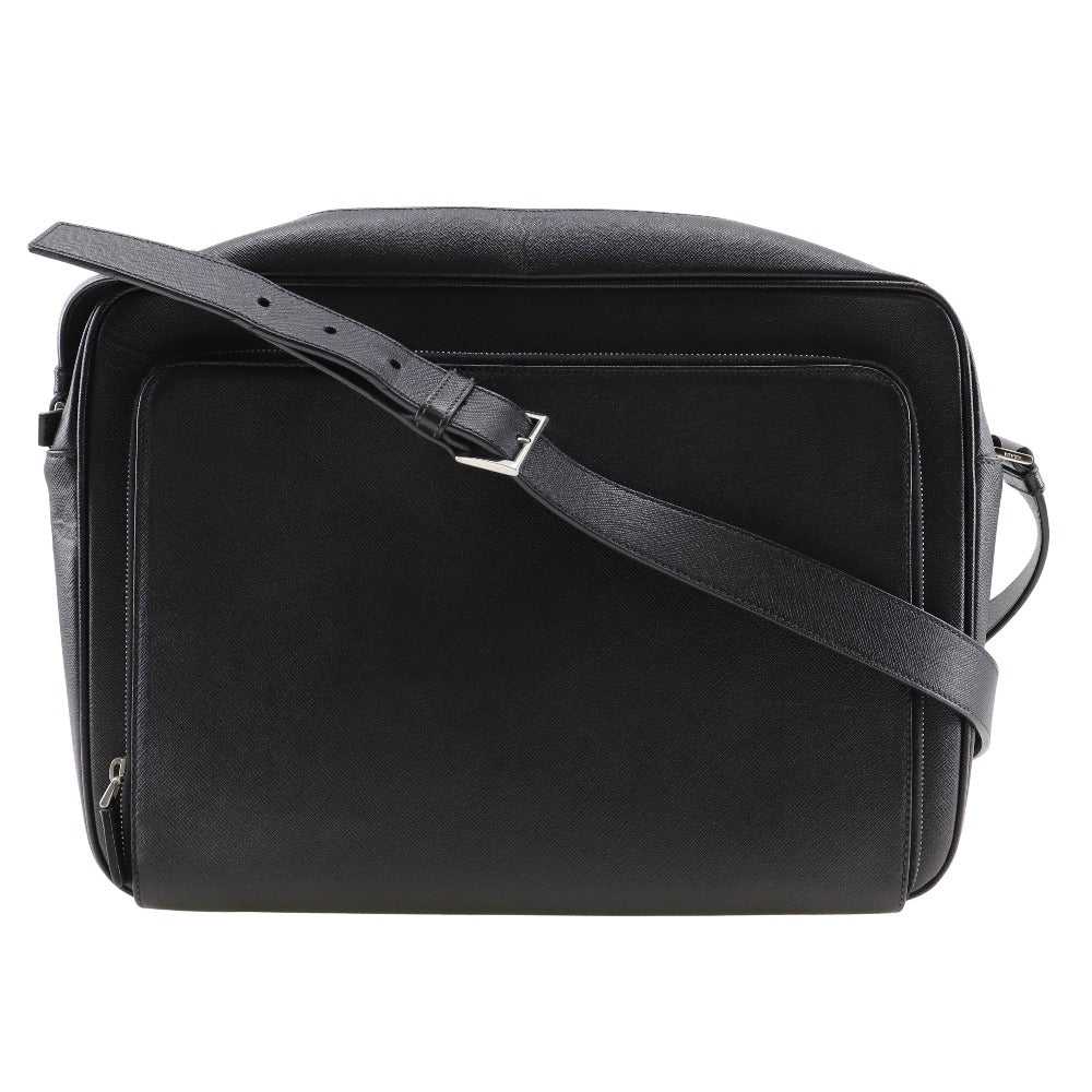 PRADA Shoulder Bag Safiano black Messenger bag me… - image 1