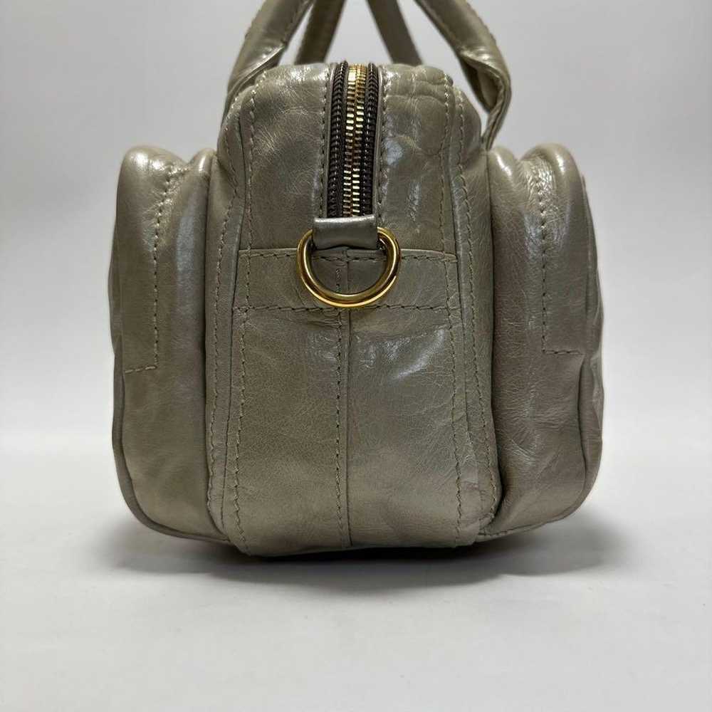 c44 [Excellent Condition] Prada Triangle Logo Lea… - image 5