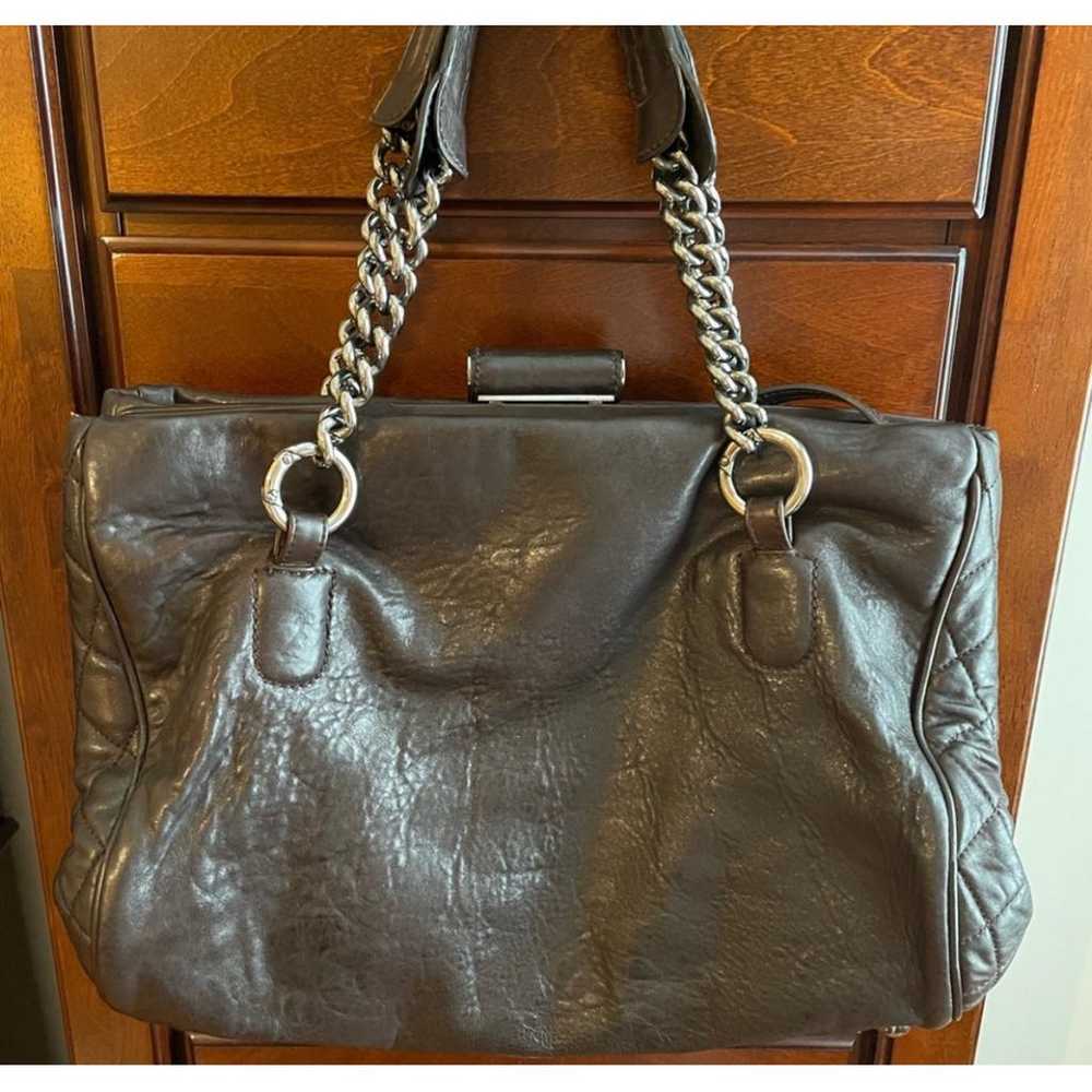 Chanel Vintage Cc Chain leather tote - image 3