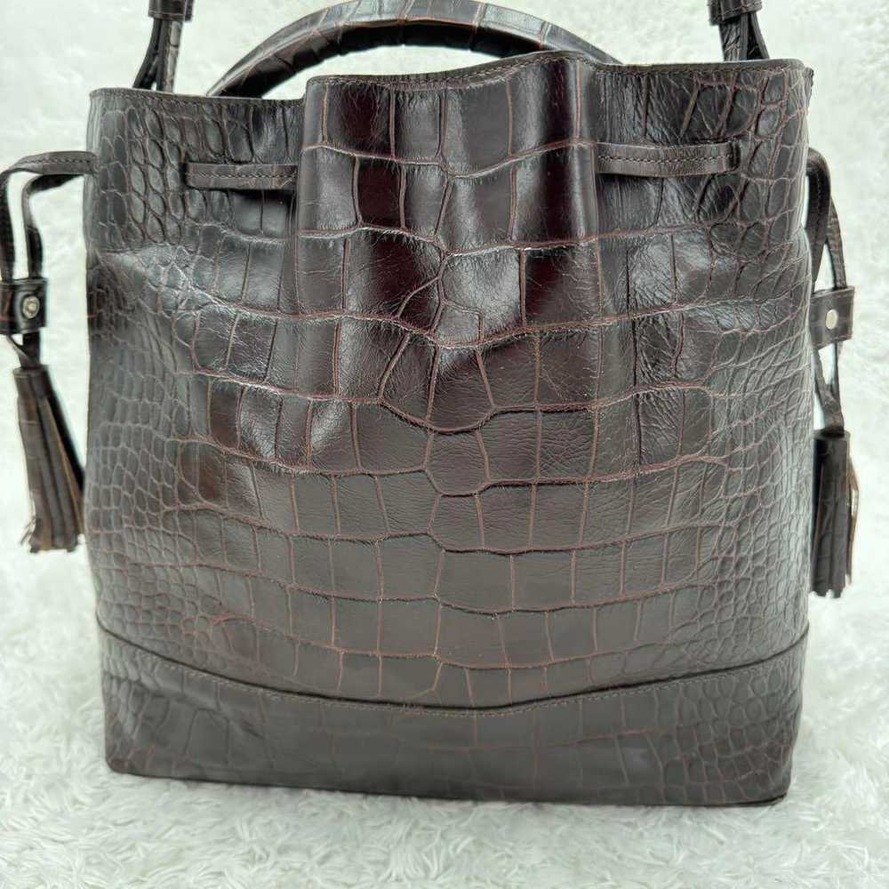 Rare, excellent condition Zara crocodile-embossed… - image 2