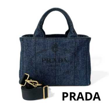 【Excellent Condition】PRADA Canapa 2way Tote Bag D… - image 1