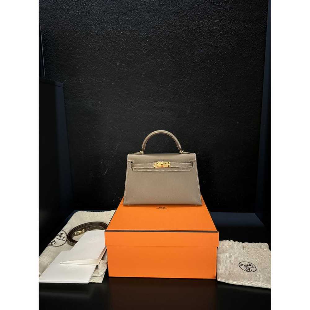 Hermès Kelly Mini leather handbag - image 2