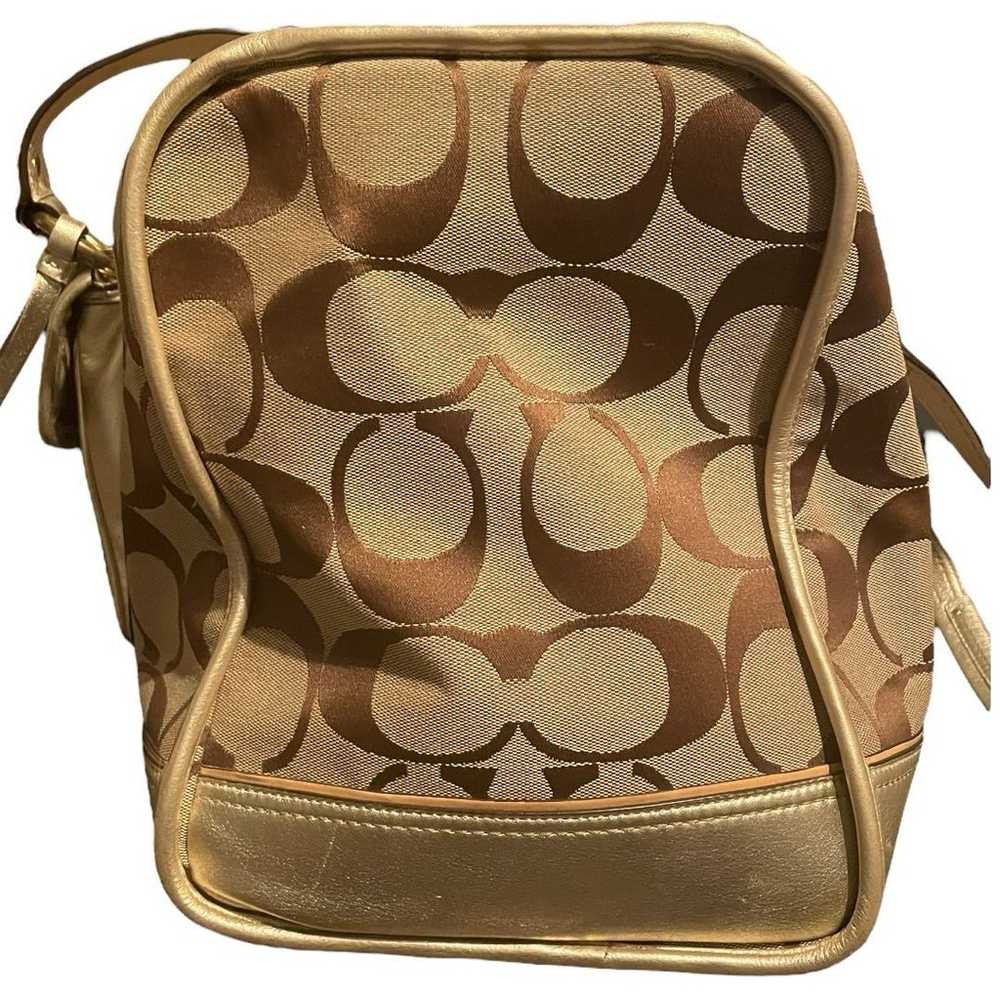 Coach Monogram Pet Carrier With Gold Leather Acce… - image 8