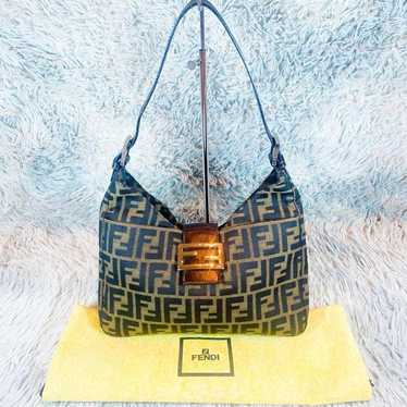 【Excellent Condition】FENDI Mama Baguette Zucca Sho