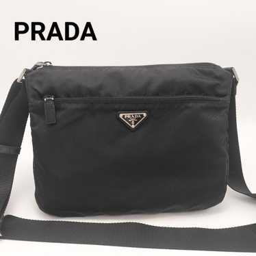 Brand-new✨ Prada Shoulder Bag Nylon Leather Black