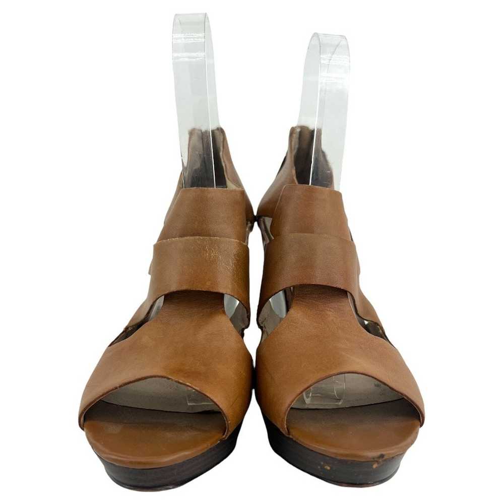 MRKT Cleo Womens US 7 Whiskey Brown Leather Wedge… - image 4