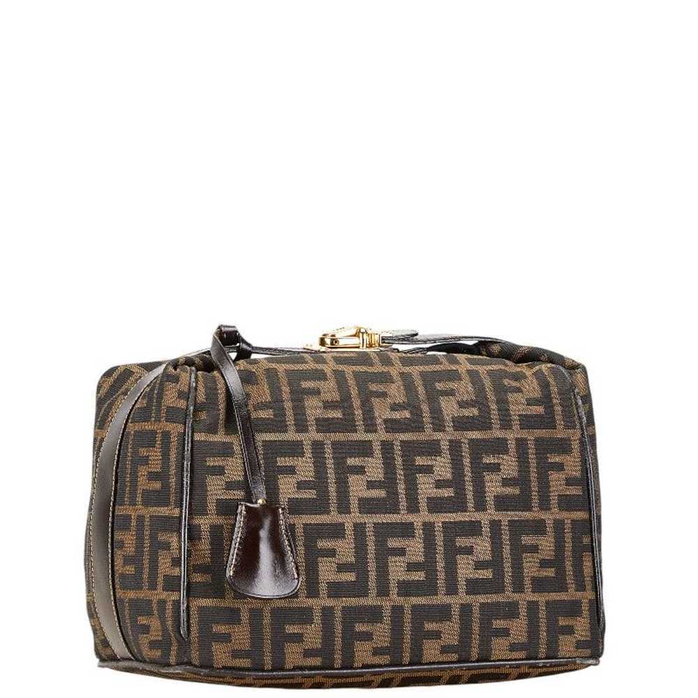 Fendi Fendi Fendi Zucca Vanity Bag Canvas Leather… - image 2