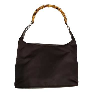 Gucci Vintage Bamboo cloth handbag - image 1