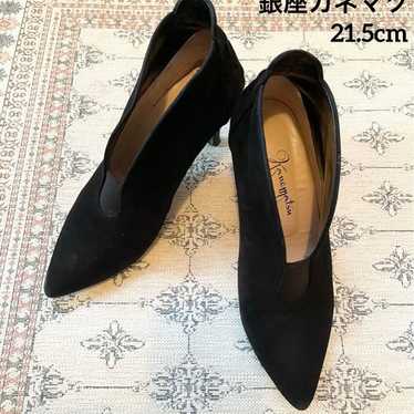 [Ginza Kanematsu] Bootie Pointed Toe Heels Black B