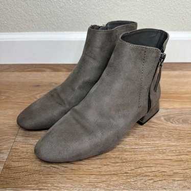 Zara Basic Collection Gray Suede Ankle Boots - image 1