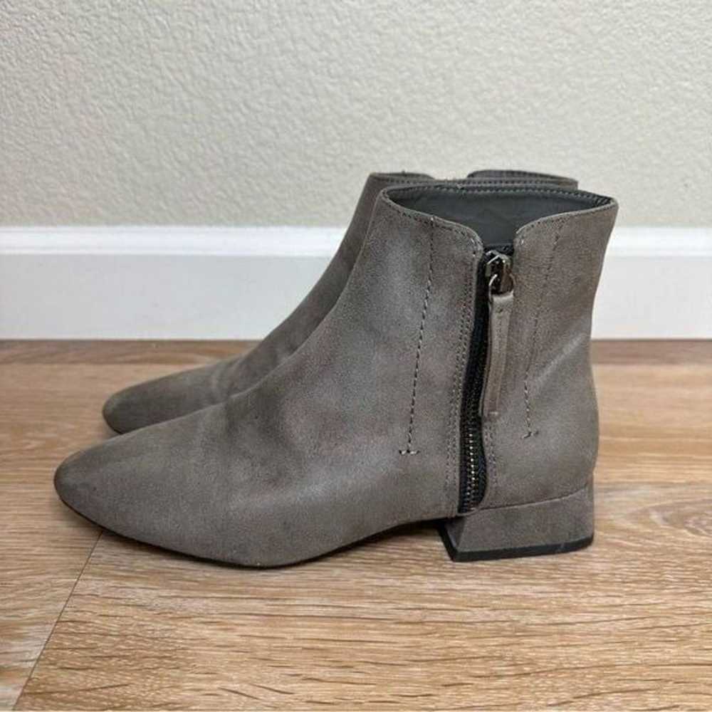 Zara Basic Collection Gray Suede Ankle Boots - image 3