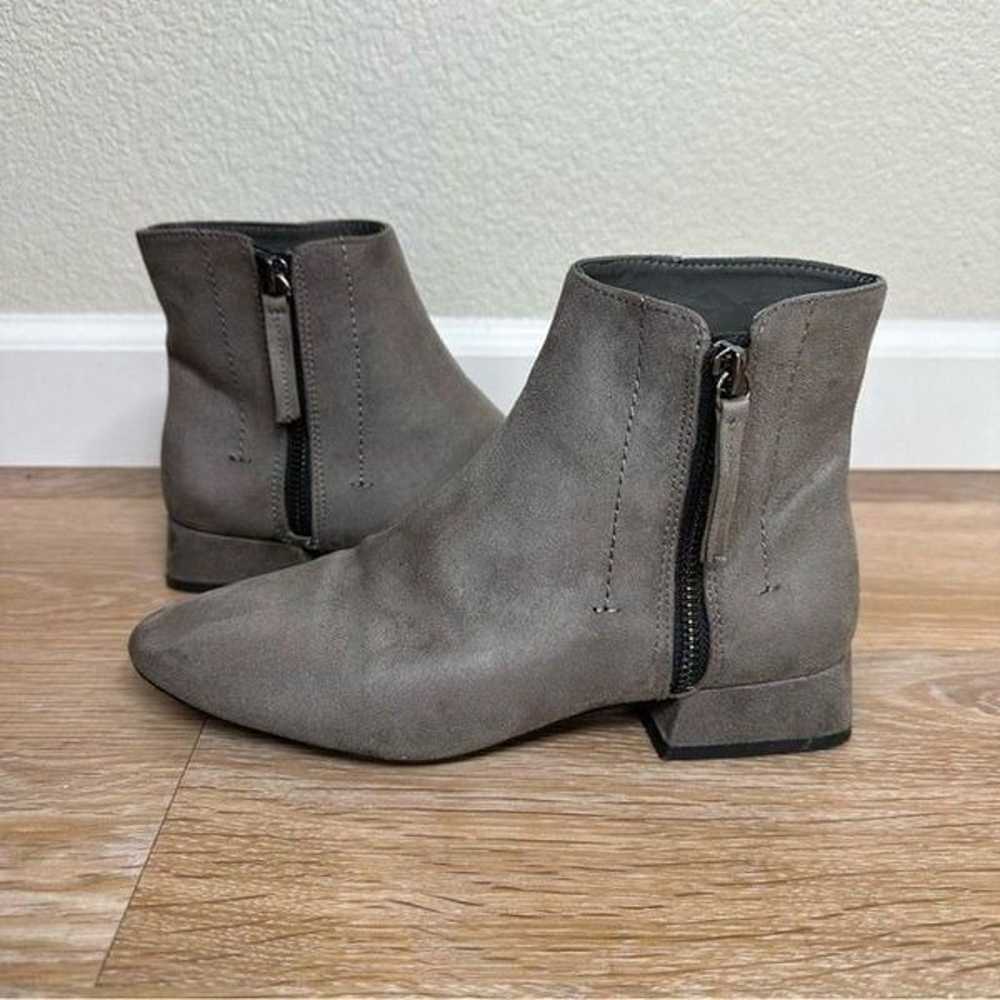 Zara Basic Collection Gray Suede Ankle Boots - image 4