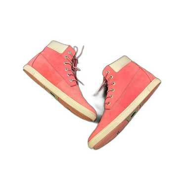 Timberland High Top Pink Lace Up Boots Size 8 - image 1