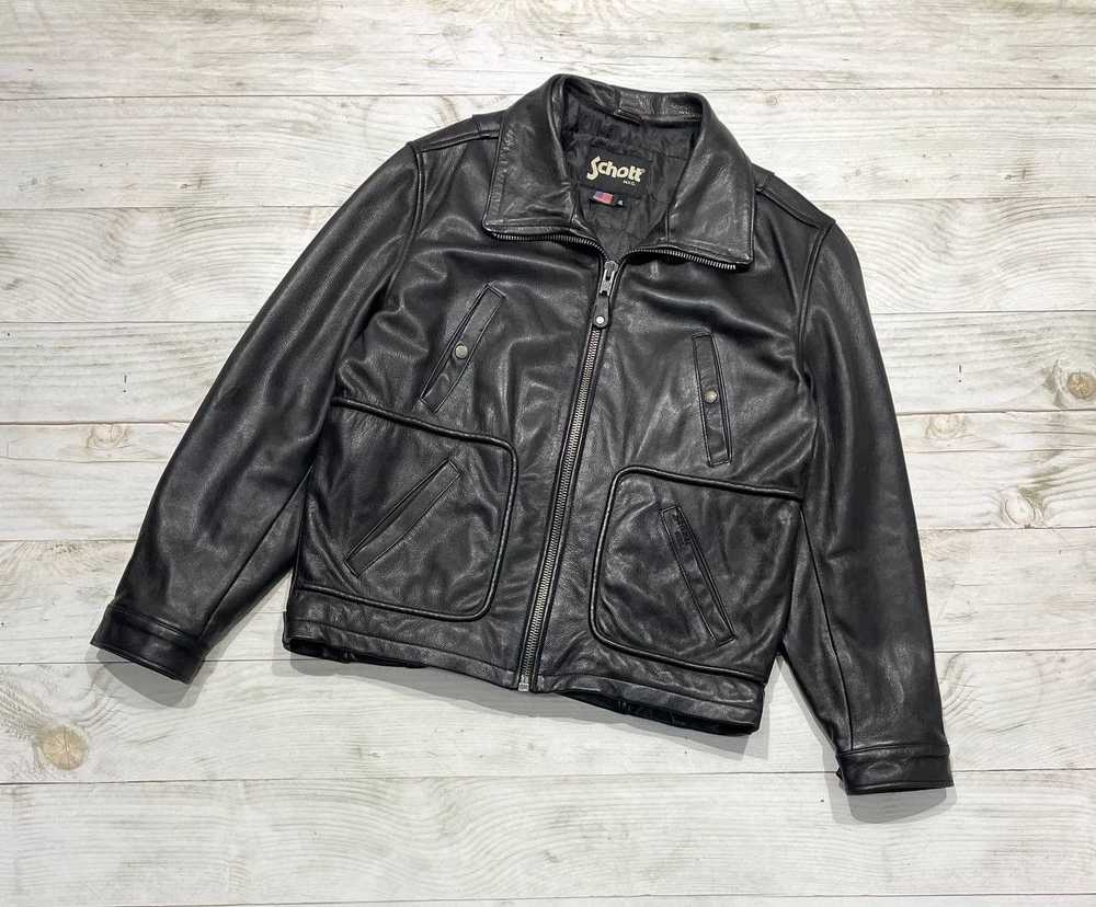 Leather Jacket × Luxury × Schott Vintage Scott NY… - image 3