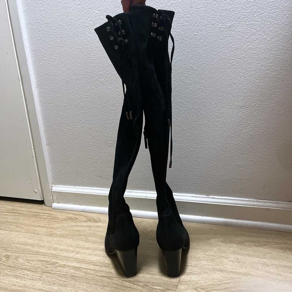 Kendall +kylie black over the knee high boots 6M - image 2