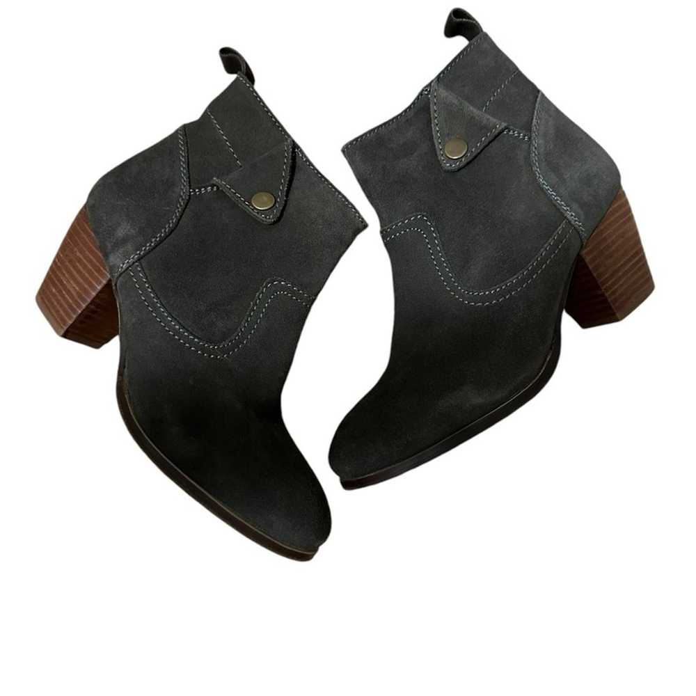 Diba Dark Grey Suede Leather Upper Zip Up Booties… - image 2