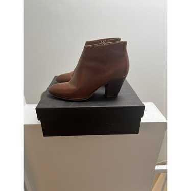 CLASSIC J.Crew Laine Ankle Booties, Leather, Brown