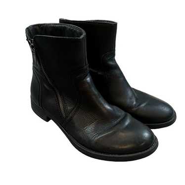 Bussola Trapani Trudy Black Leather Ankle Boots Bo