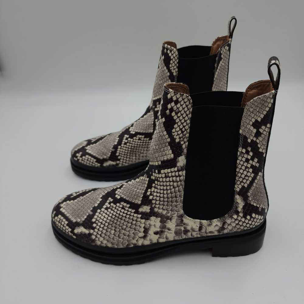 Aerosoles Camila Snake Skin Print Boots Size 10 - image 7