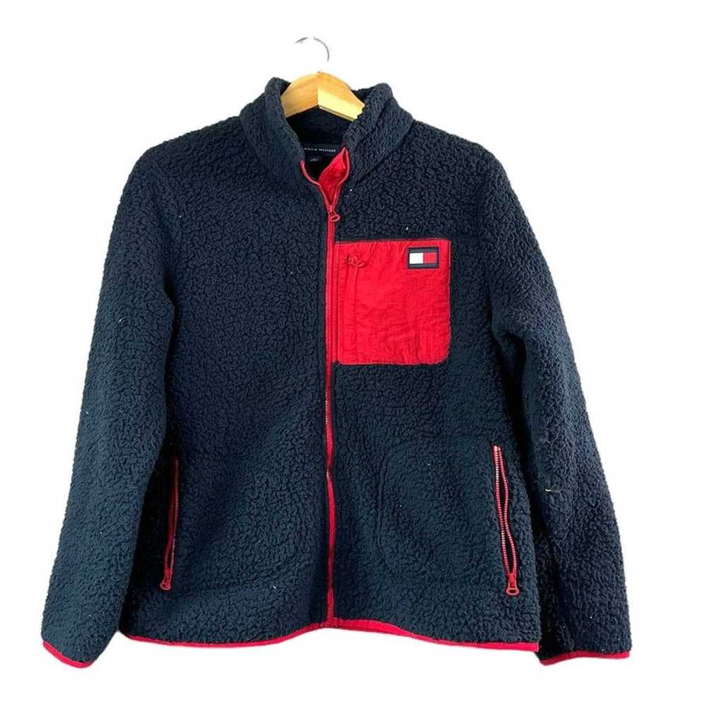 Tommy Hilfiger Cozy Tommy Hilfiger Sherpa Blue Ja… - image 1