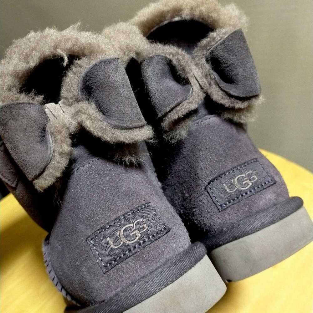 UGG★Sheepskin Short Boots with Ribbons★23.0cm Pur… - image 1