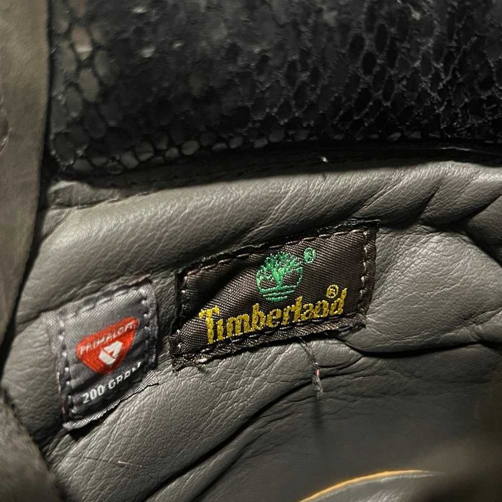 Timberland grey gray snakeskin detail boots - image 4