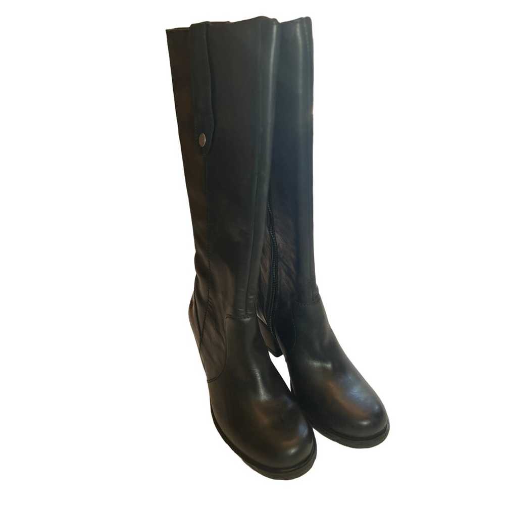 Born Women's Black Leather Knee High Boots Sz 7.5… - image 2