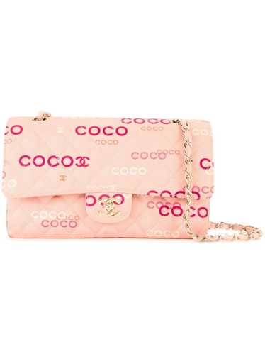 CHANEL Pre-Owned printed logo shoulder bag - Pink