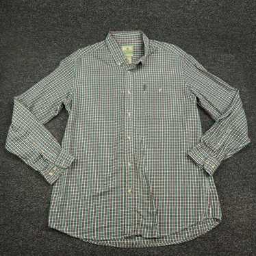 Vintage Green and Brown Plaid Button Up Casual Lo… - image 1