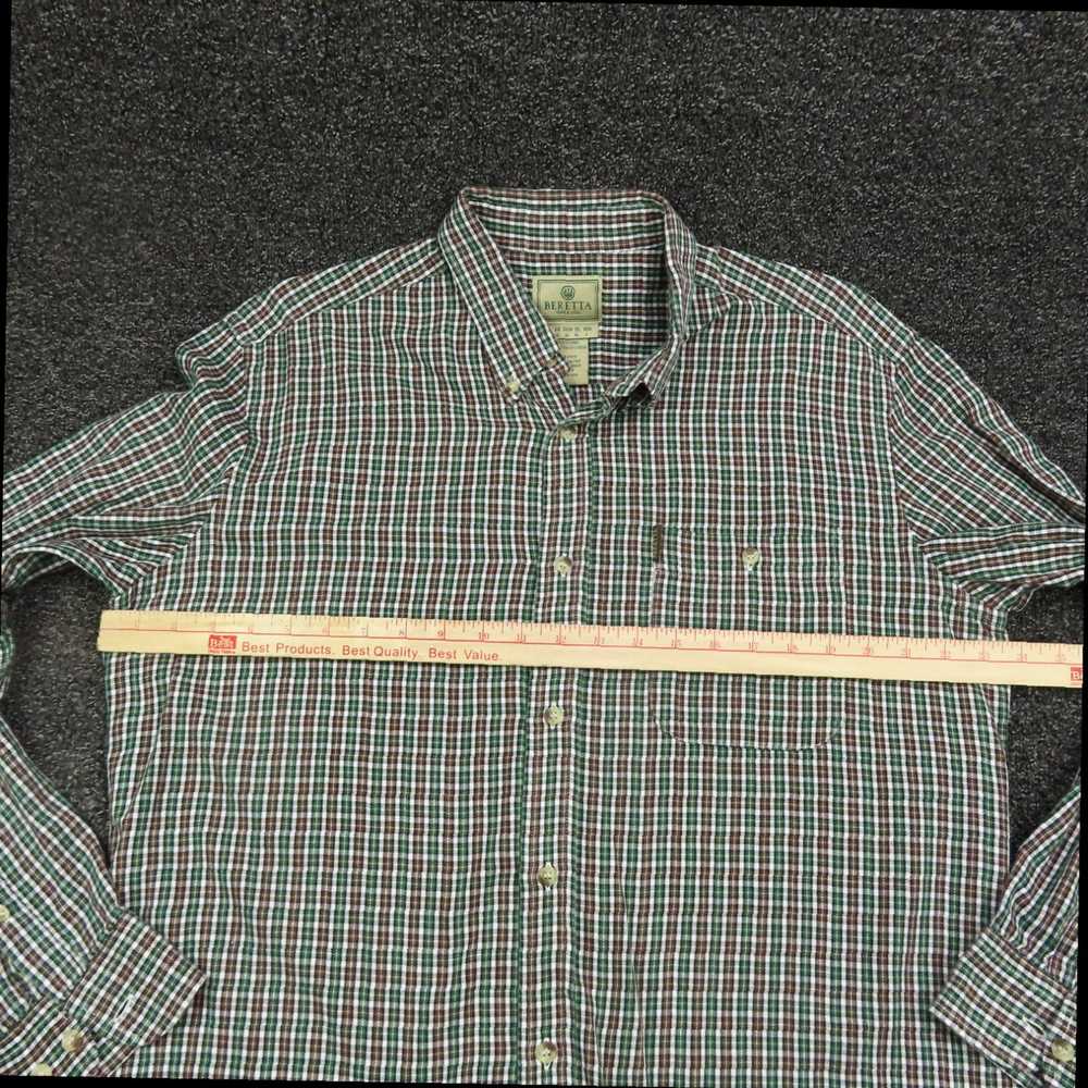 Vintage Green and Brown Plaid Button Up Casual Lo… - image 2