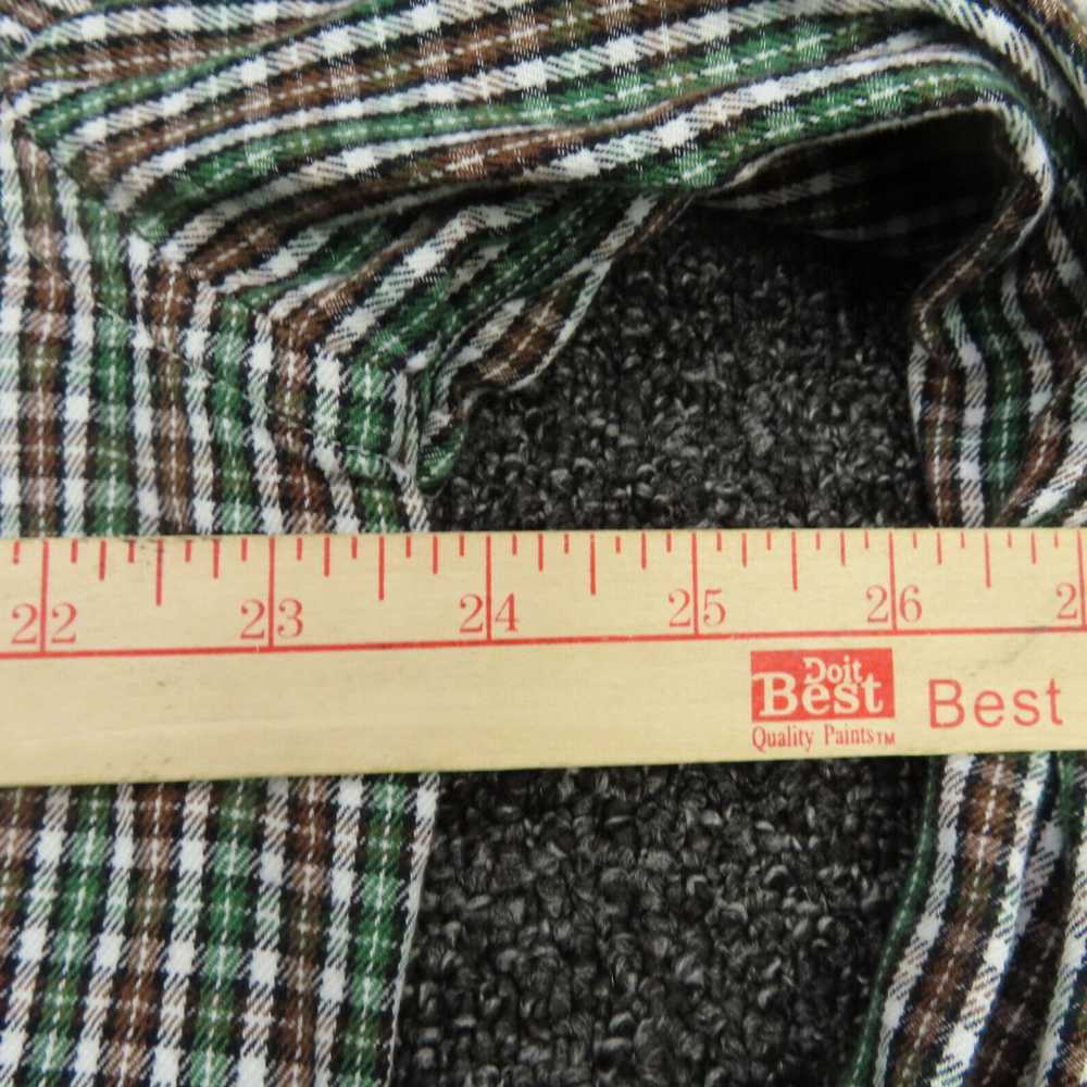 Vintage Green and Brown Plaid Button Up Casual Lo… - image 3