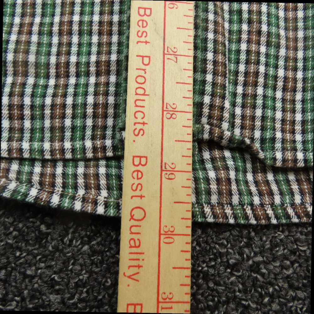 Vintage Green and Brown Plaid Button Up Casual Lo… - image 5