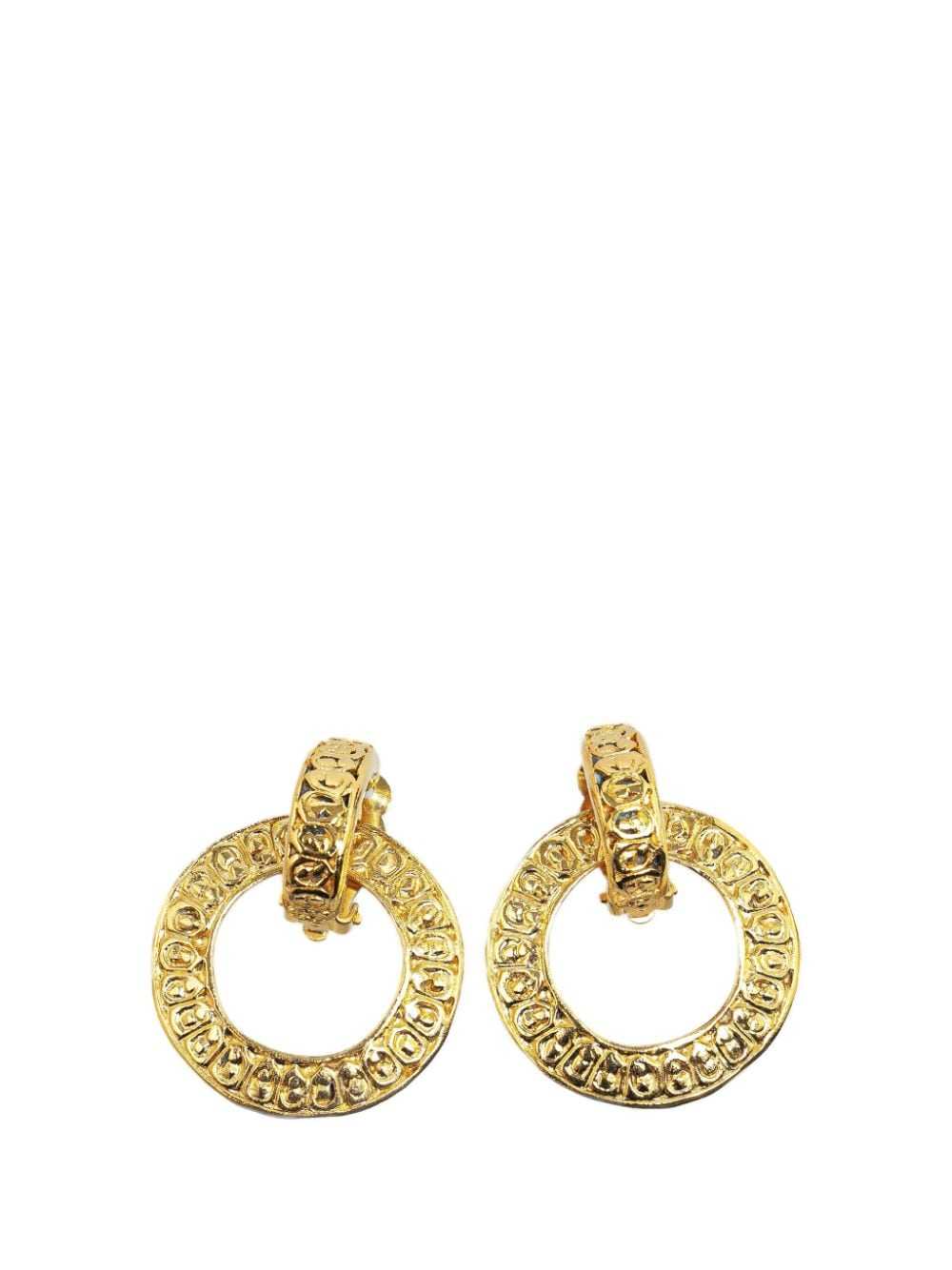 CHANEL Pre-Owned 1970-1980 Gold Plated Hoop costu… - image 1