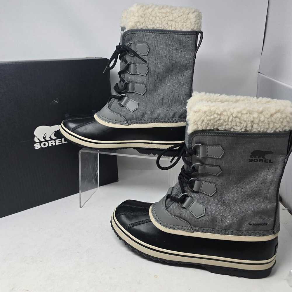 Sorel Womens 10 Winter Carnival Quarry Gray Water… - image 1