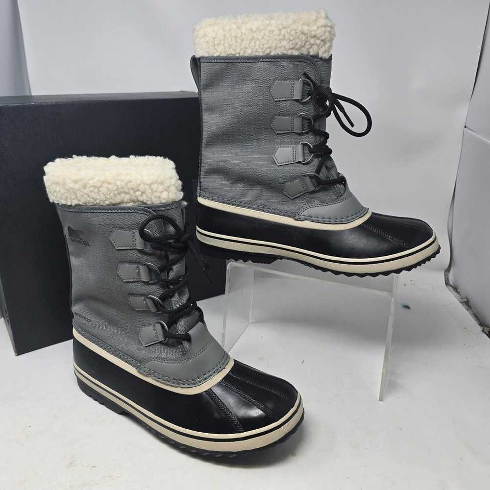 Sorel Womens 10 Winter Carnival Quarry Gray Water… - image 3