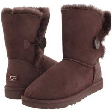 UGG Bailey Button 'Brown' Winter Boot Size 8