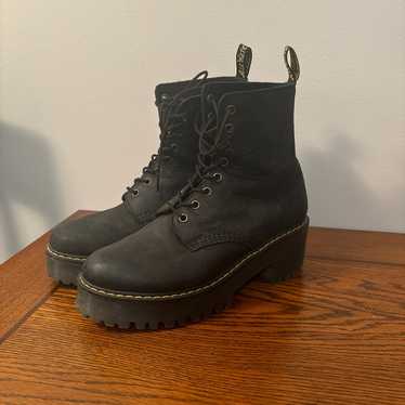 Dr. Martens Shriver HI Boots black leather womens… - image 1