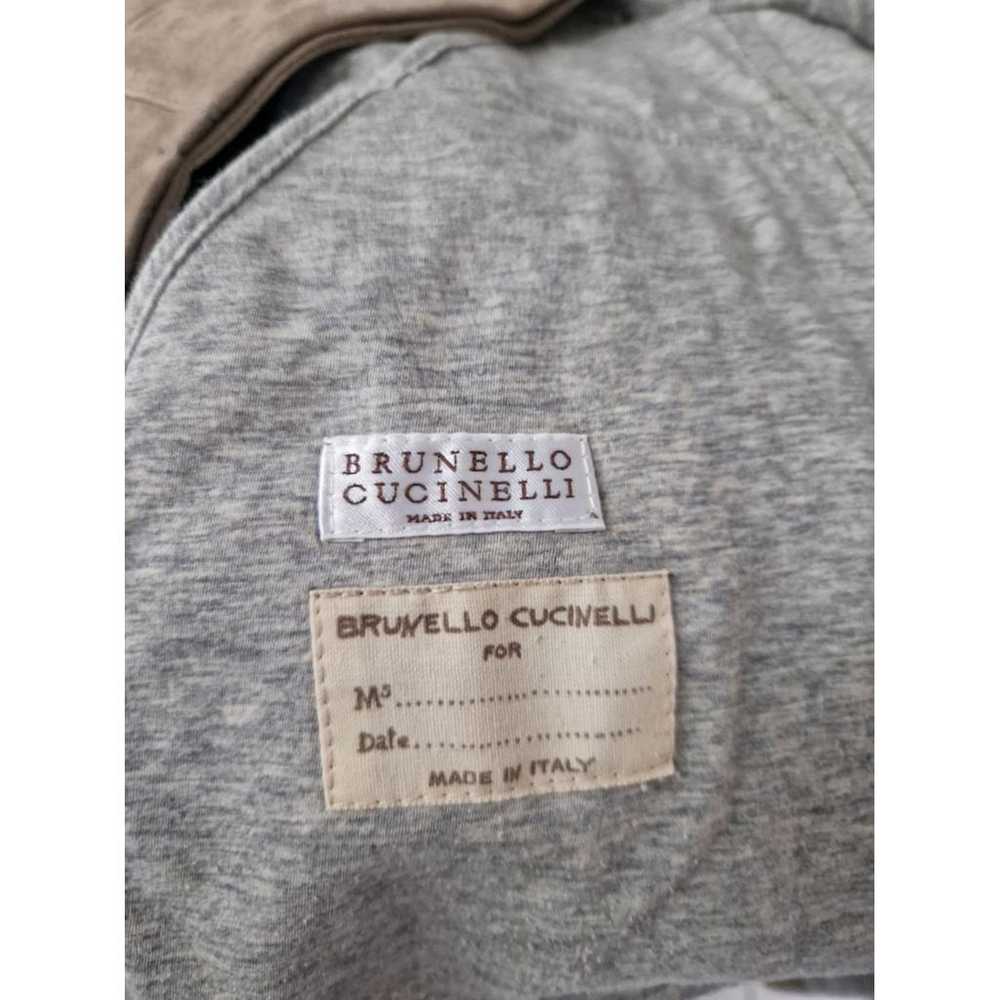 Brunello Cucinelli Leather coat - image 4